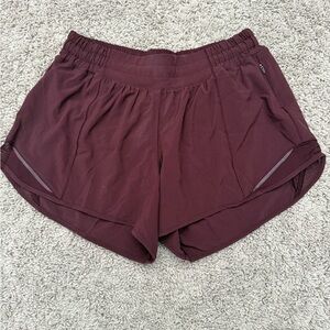Women's Lululemon Burgundy/Plum Athletic Shorts, Size 6